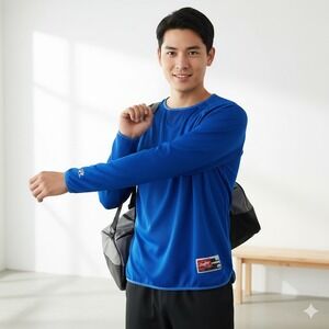 Rawlings Royal Blue Long Sleeve Pullover Athletic Shirt Top -‎ Size L